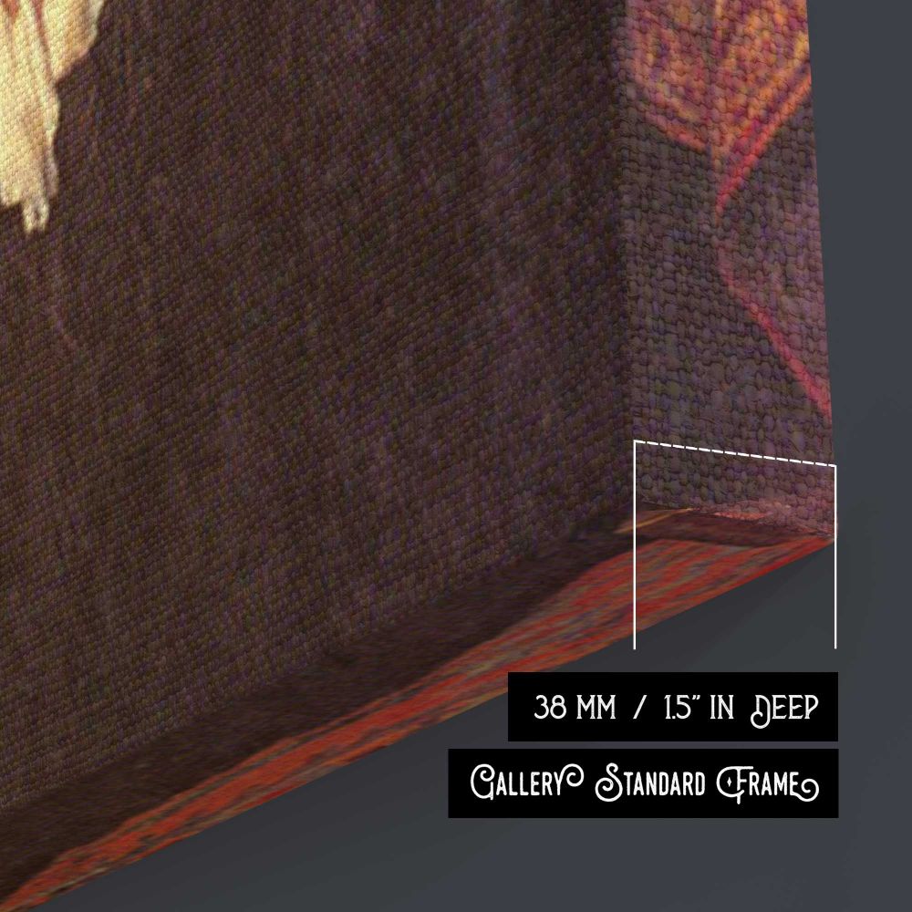 Memories Interior Scene canvas print, canvas edge detail