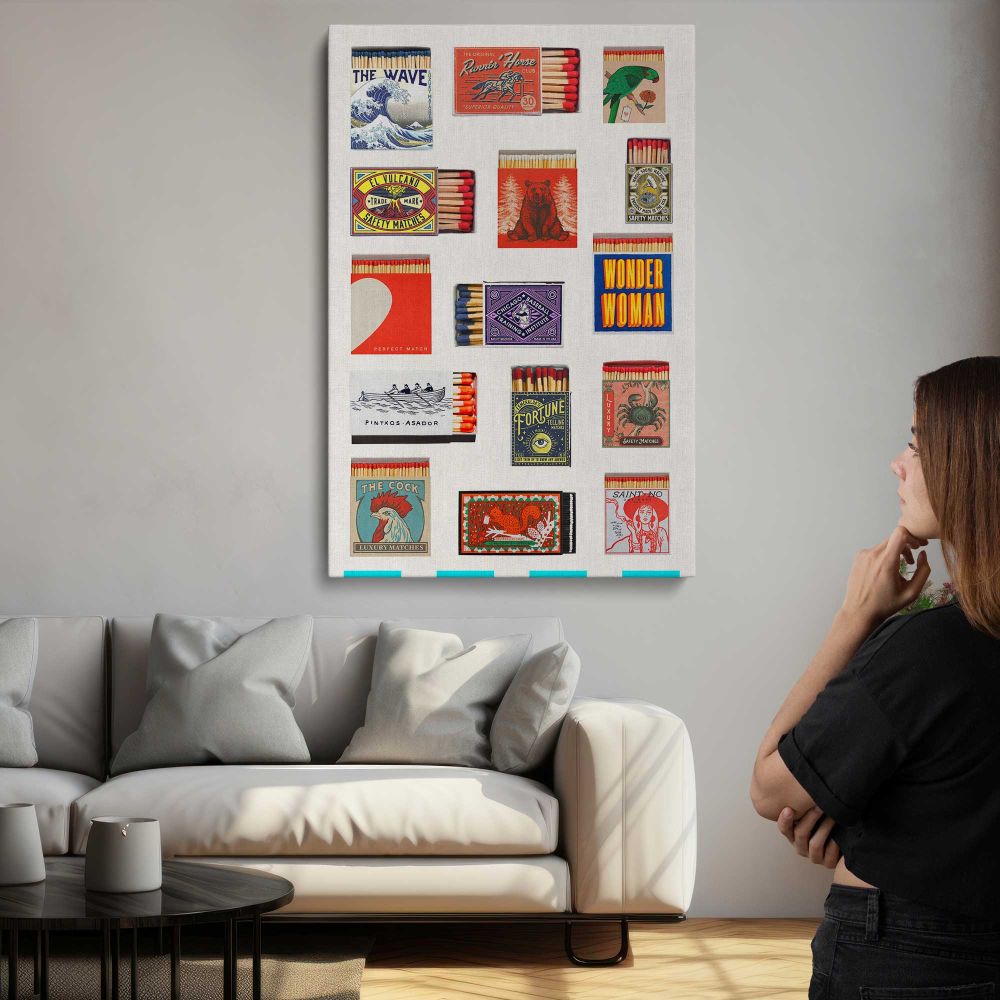 Vintage Art Poster Collage canvas print, room display