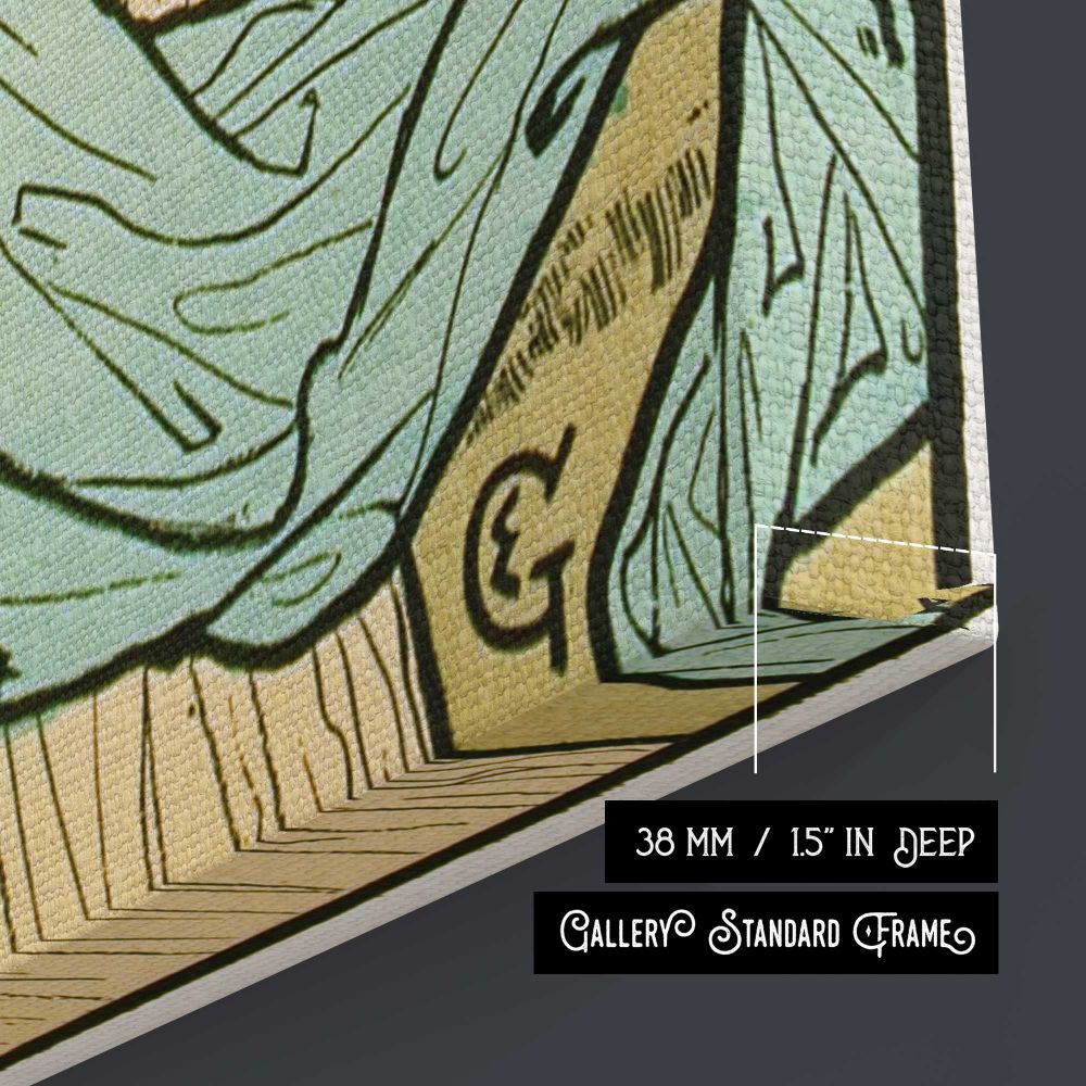 Grafton Galleries French Decorative Art Exhibition canvas print, canvas edge detail