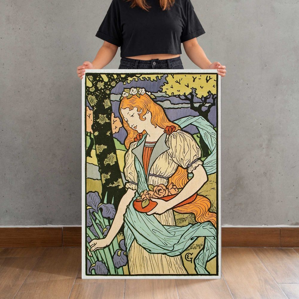 Grafton Galleries French Decorative Art Exhibition canvas print, held for scale