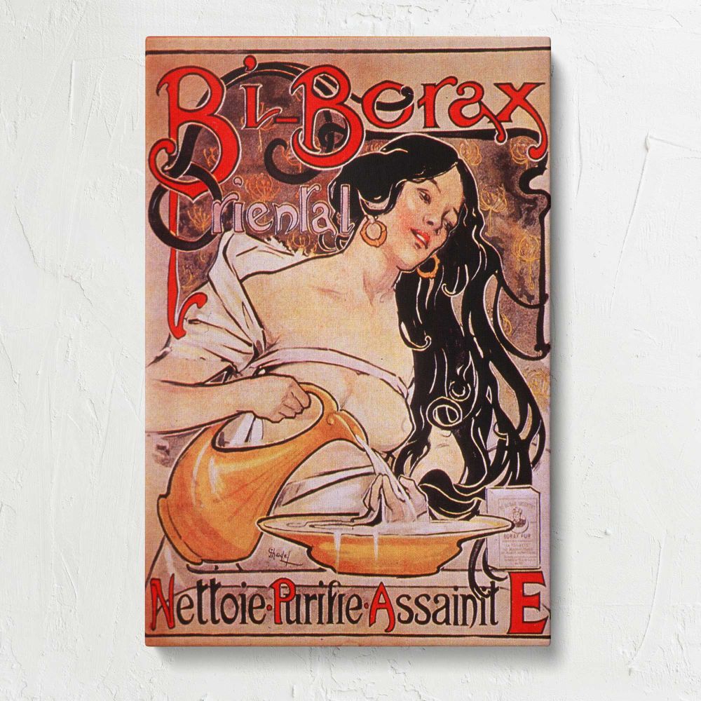 Bi-Borax Oriental Vintage Design canvas print, front view