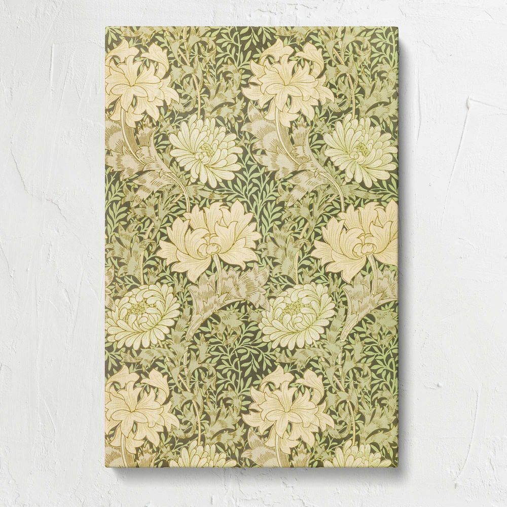 Chrysanthemum Floral Pattern by William Morris canvas print, front view