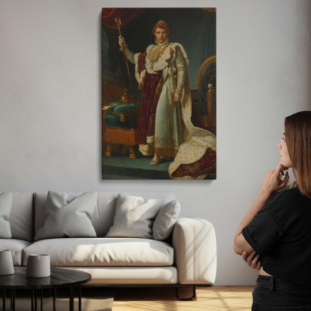 Emperor Napoleon I in Coronation Robes canvas print, room display