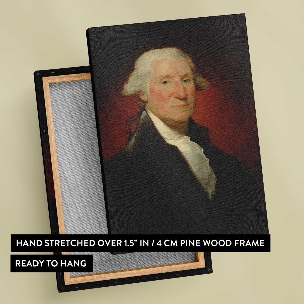 George Washington Vaughan Portrait canvas print, front and back view
