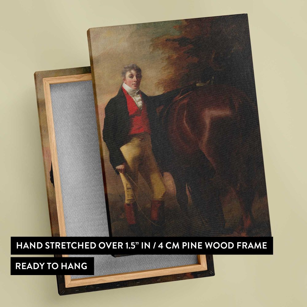 George Harley Drummond with a Horse canvas print, front and back view
