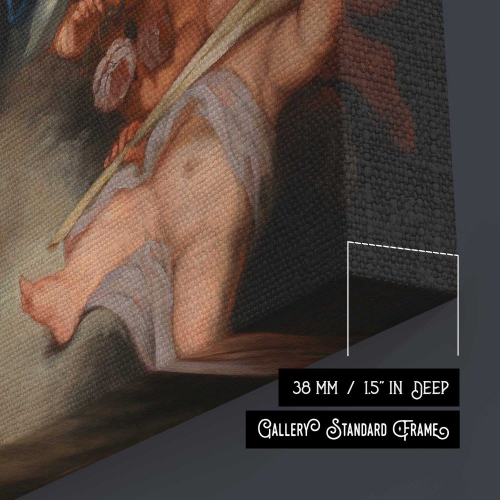 The Immaculate Conception of Escorial canvas print, canvas edge detail