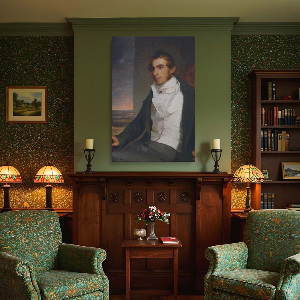 Daniel La Motte by Thomas Sully - Refined Portrait in Classic Interior Setting canvas wall art - Image 4