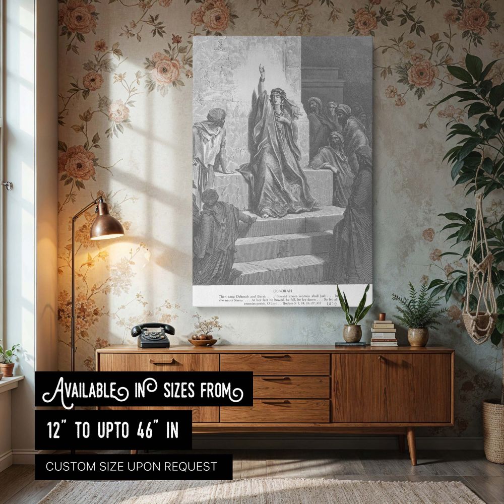 Deborah Praises Jael - Gustave Dore Prophetic Tribute Scene canvas wall art