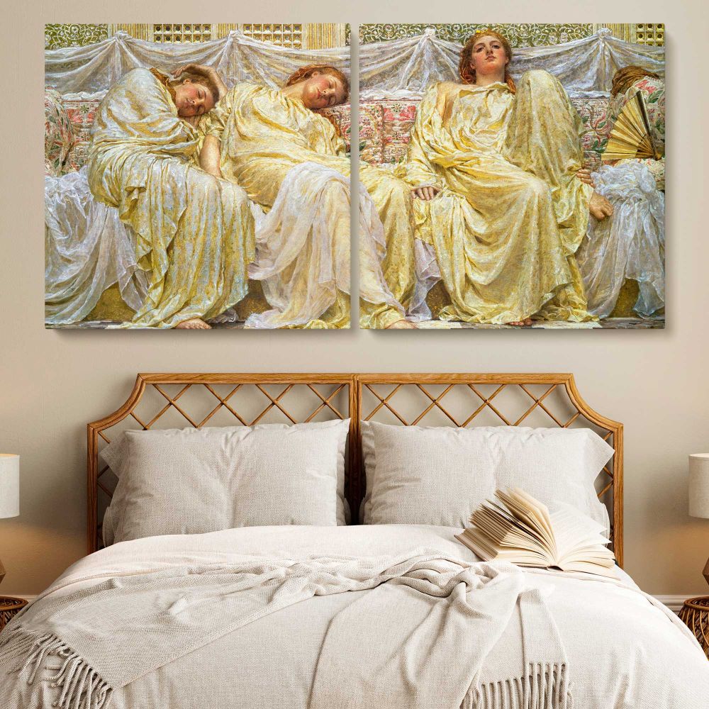 Dreamers by Albert Joseph Moore — single-panel canvas in a bedroom