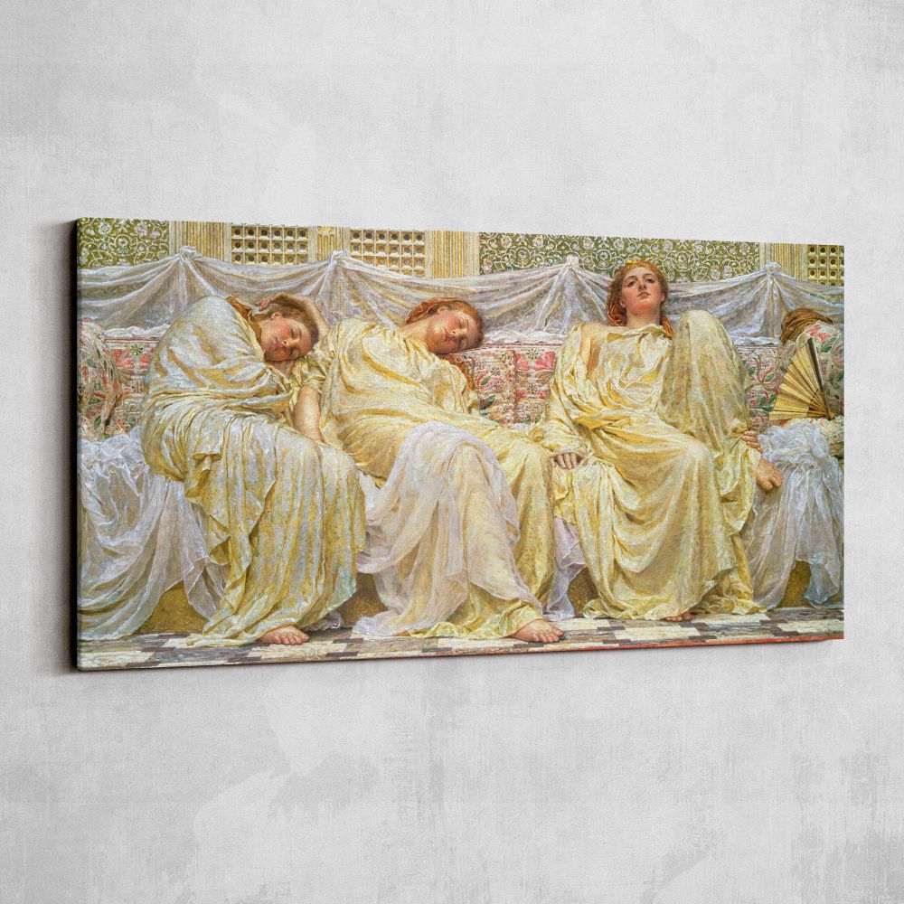 Dreamers by Albert Joseph Moore — single-panel canvas shown on a pale studio wall