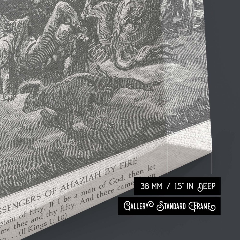 Elijah Calls Down Fire - Gustave Dore Storm and Divine Power Scene canvas wall art - Image 8