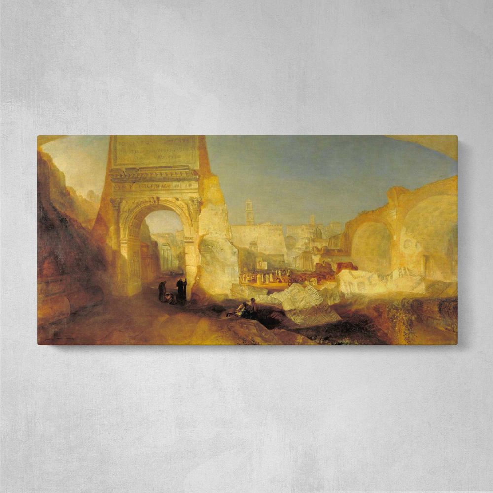 Forum Romanum by J. M. W. Turner — single-panel canvas on a pale wall