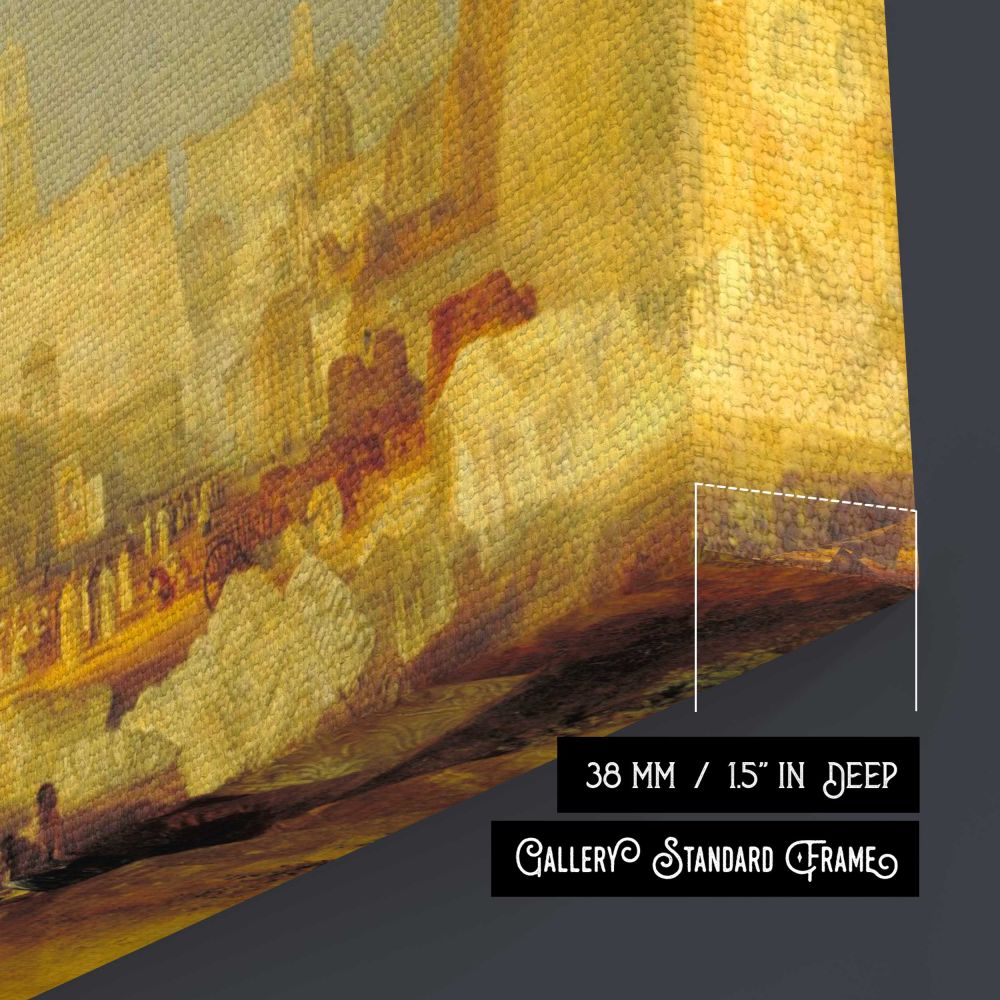 Forum Romanum, for Mr Soane’s Museum by Joseph Mallord William Turner - canvas surface and wrapped edge detail