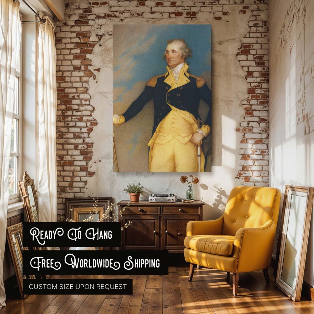 George Washington by John Trumbull - Military Leadership in Historic Pose canvas wall art - Image 3