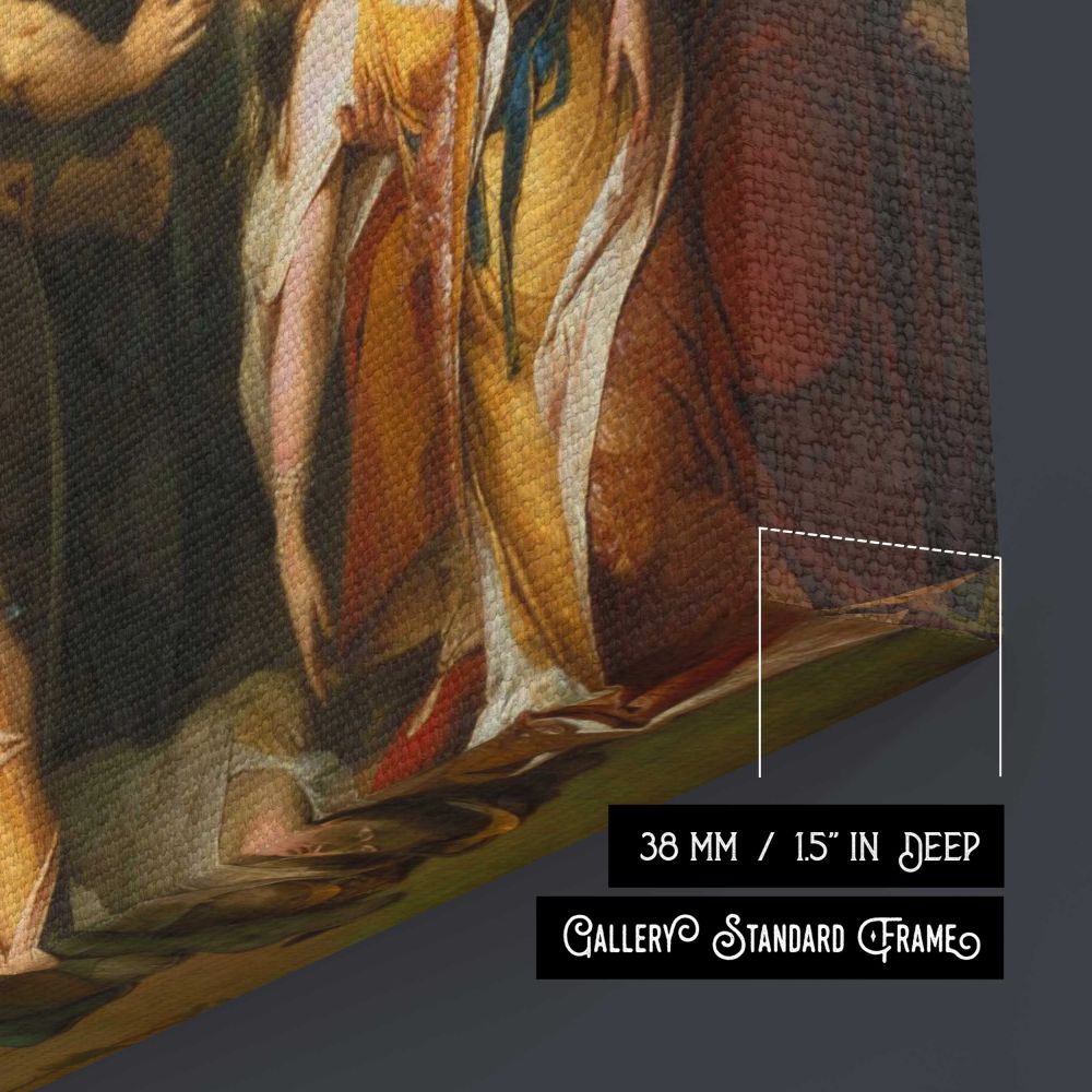 King Lear Weeping Over the Dead Body of Cordelia by James Barry - canvas surface and wrapped edge detail