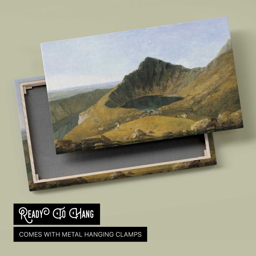 Llyn-y-cau, Cader Idris by Richard Wilson - canvas rear frame and hanging hardware