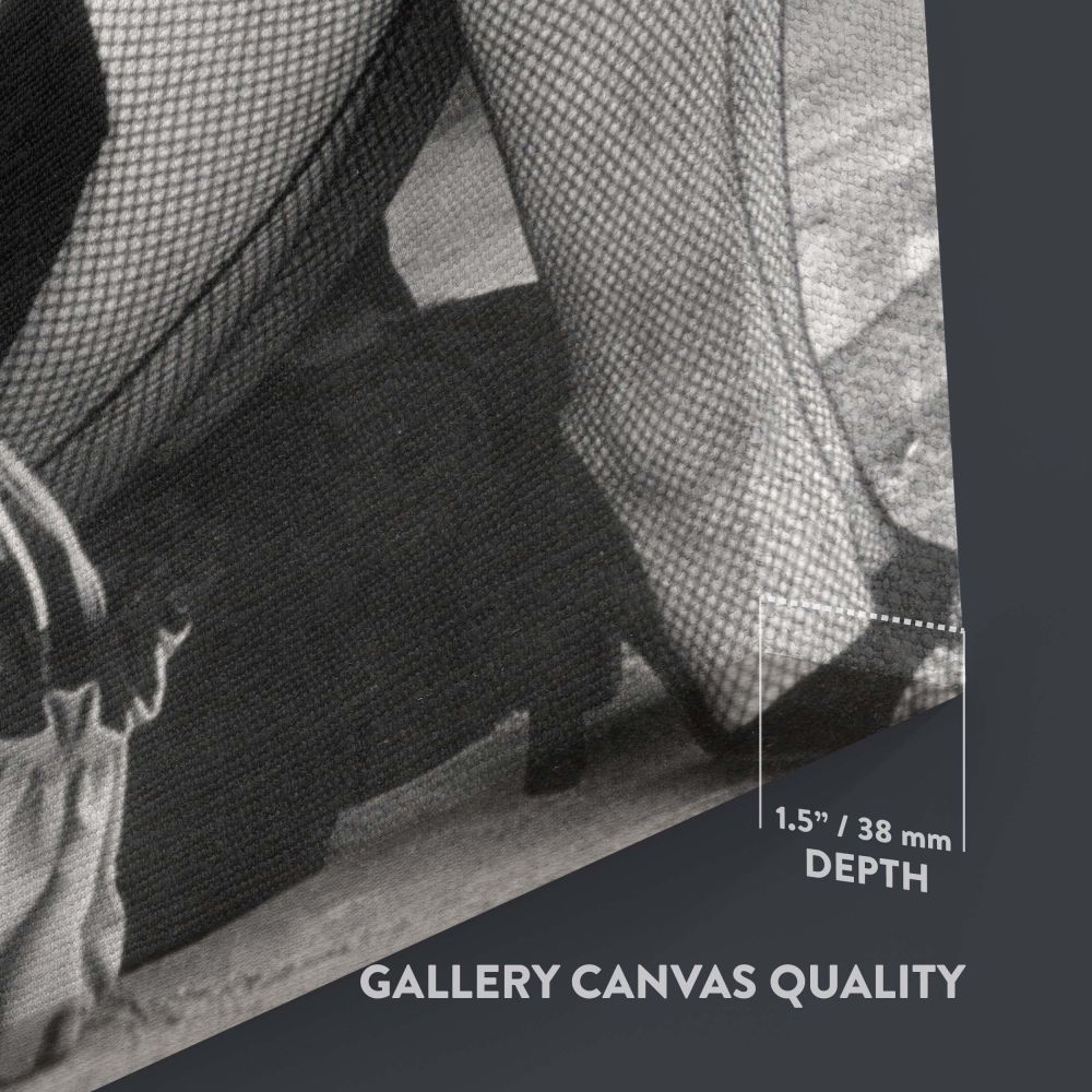 Marilyn in Black Corset Dress - Milton Greene 1956 Portrait Canvas Print - Image 9