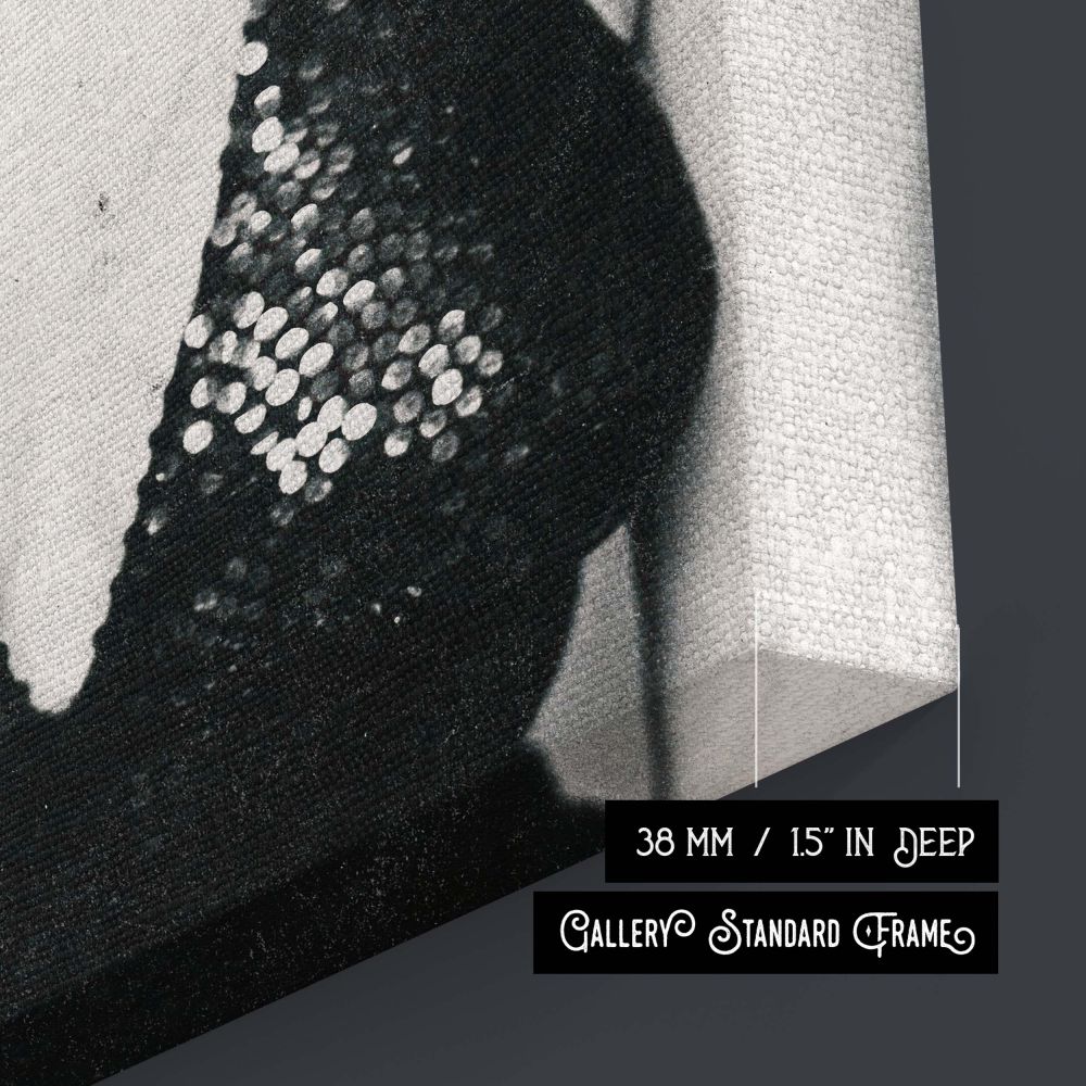 Marilyn Monroe Classic Portrait - Glamorous Black and White Canvas Wall Print - Image 9