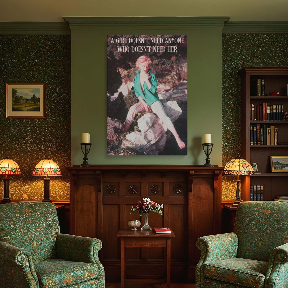 Marilyn Monroe in Pants and Blouse - Vintage Quote Scene Poster - Image 5