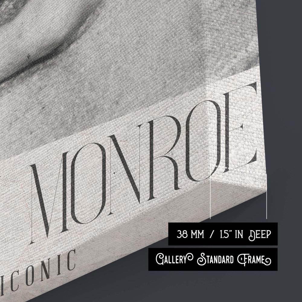 Marilyn Monroe Lakeside Pose - B&W Photo for Vintage Decor canvas wall art - Image 9