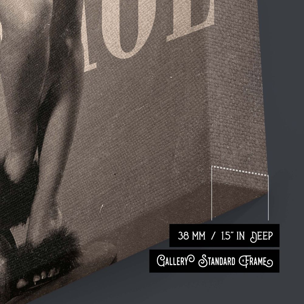 Marilyn Monroe on Globe - Iconic Sheer Gown Vintage Glamour Pose canvas wall art - Image 9