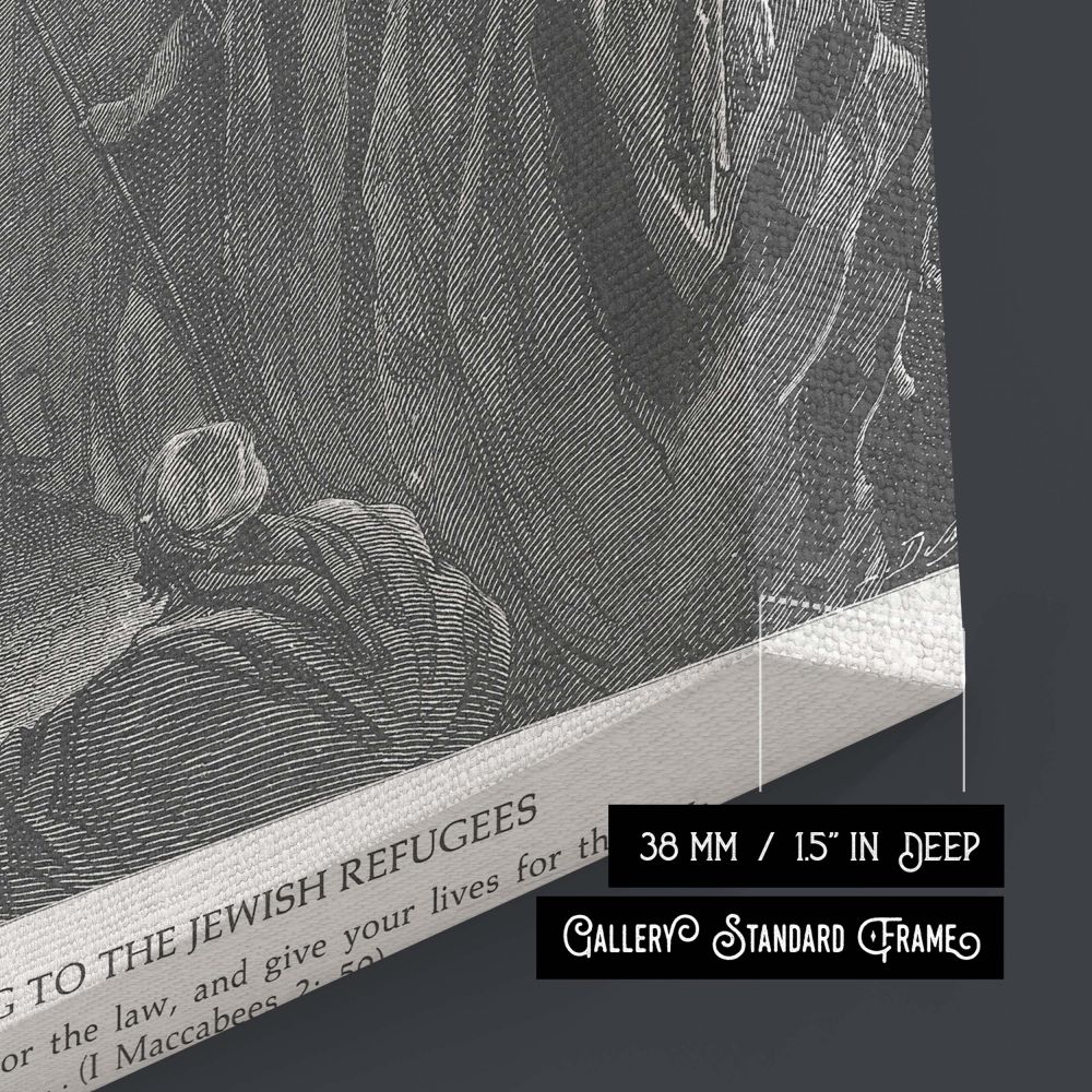 Mattathias Flees to Mountains - Gustave Dore Sacred Uprising with Stormy Sky canvas wall art - Image 8
