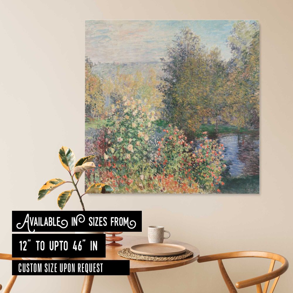 Monet, Claude - Corner of the Garden at Montgeron — room mockup view 6