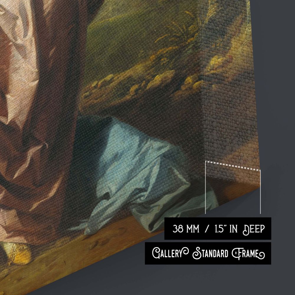 Mrs. Woodhull - Georgian Floral Portrait by Johan Zoffany Vintage Canvas - Image 9