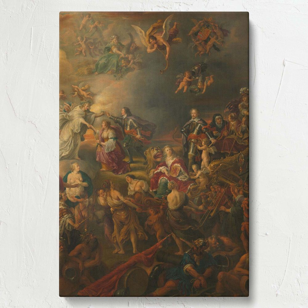 Peace under Willem II - Baroque Allegorical Historical Art By Adriaen van Nieulandt I canvas wall art - Image 7