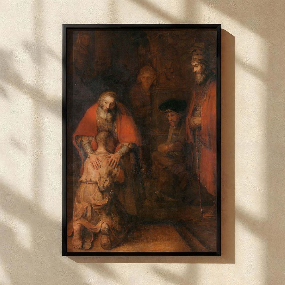 Return of the Prodigal Son - Rembrandt Golden Earth Tones and Grace canvas wall art - Image 2
