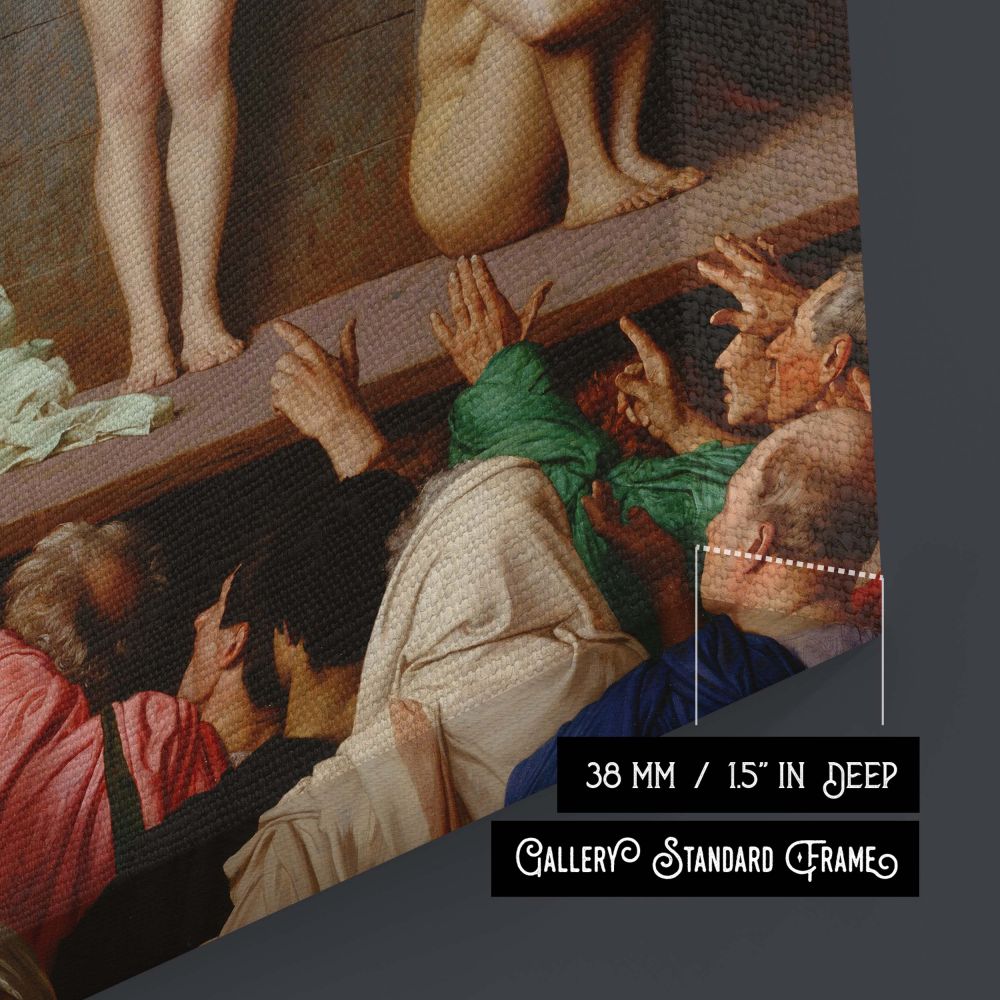 Roman Slave Market - Jean-Leon GerOme Classical Scene with Drama canvas wall art - Image 8