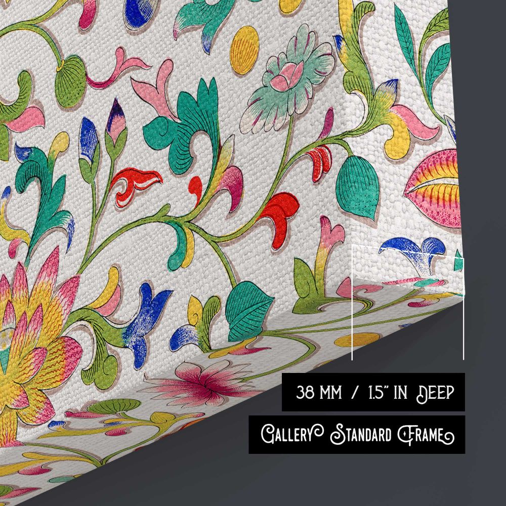 Romantic floral ornamental seamless pattern background — room mockup view 5