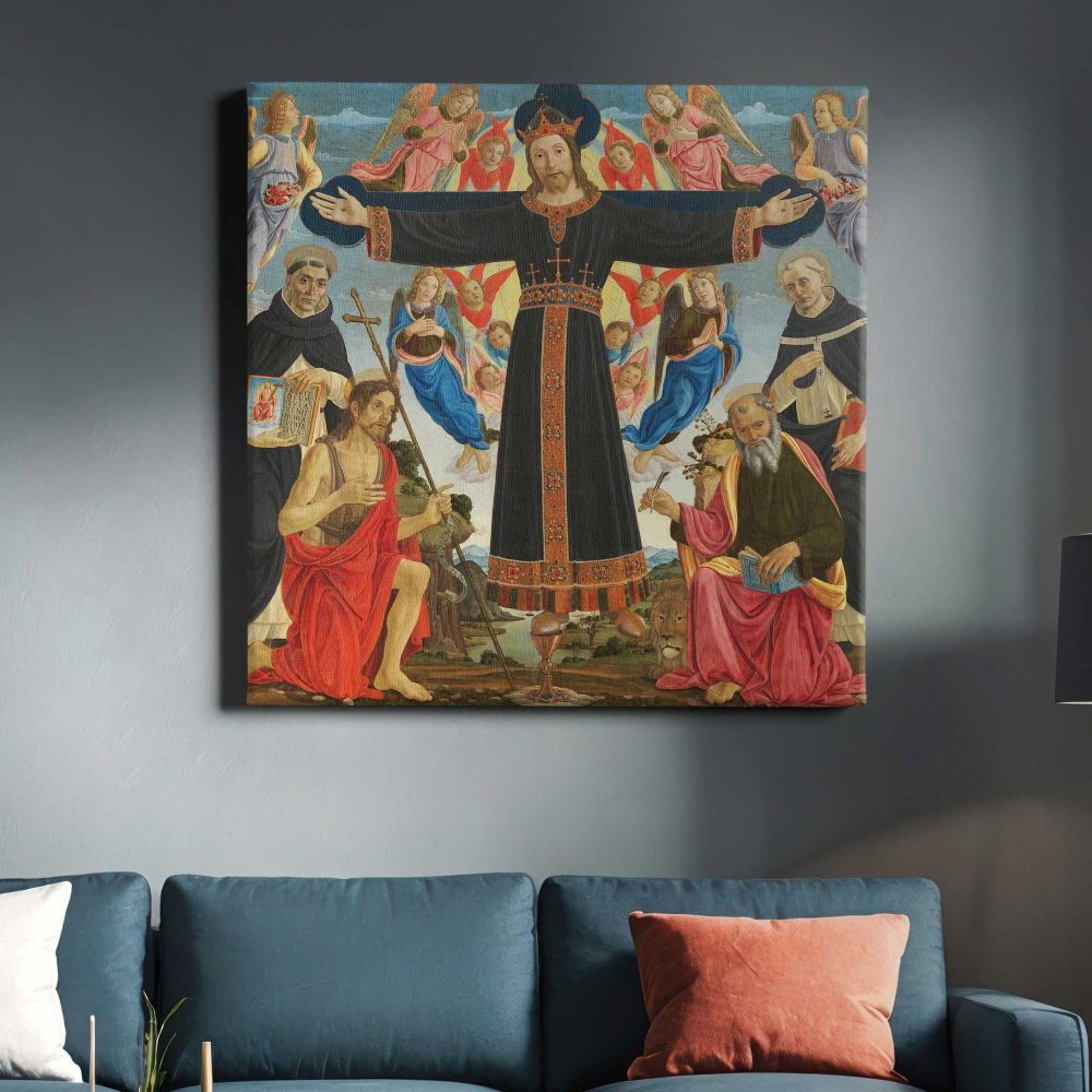 Solomon and the Queen of Sheba (c. 1540 - c. 1545) by Jan van Scorel and Jan Swart van Groningen — room mockup view 3