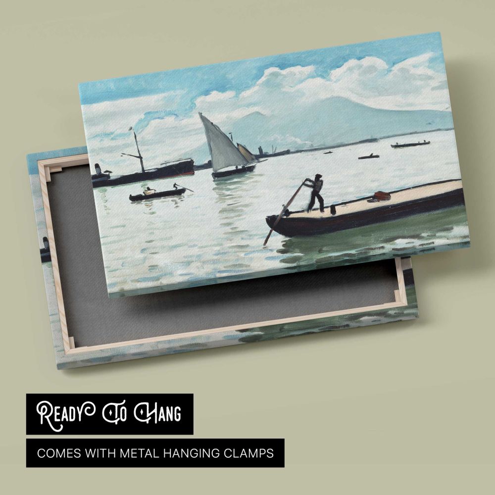 The Bay of Naples by Albert Marquet - canvas rear frame and hanging hardware