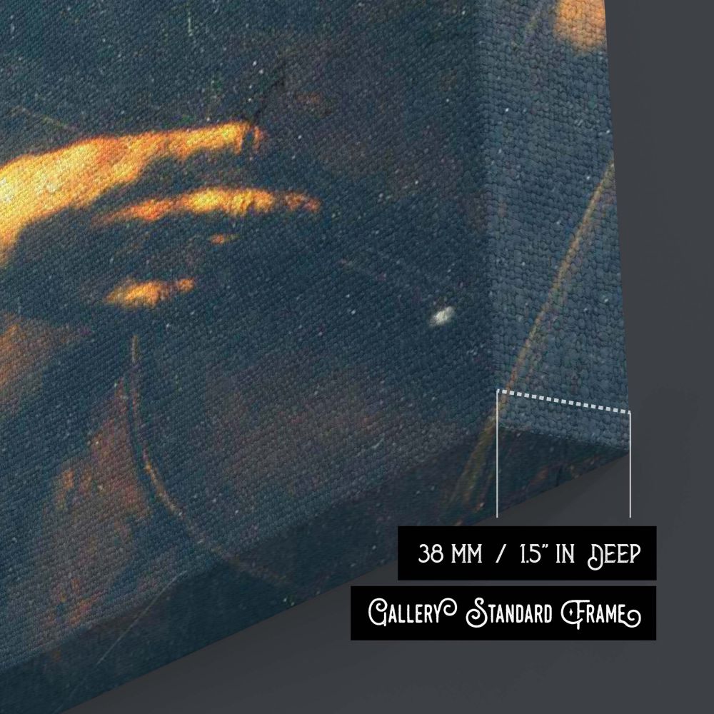 The Cellist by Gustave Courbet - Dark Self-Portrait with Musical Expression canvas wall art - Image 8