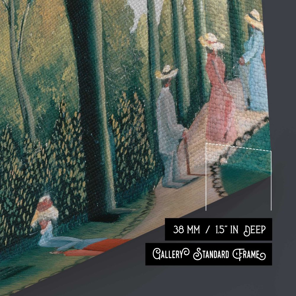 The Luxembourg Gardens. Monument to Shopin by Henri Rousseau - canvas surface and wrapped edge detail