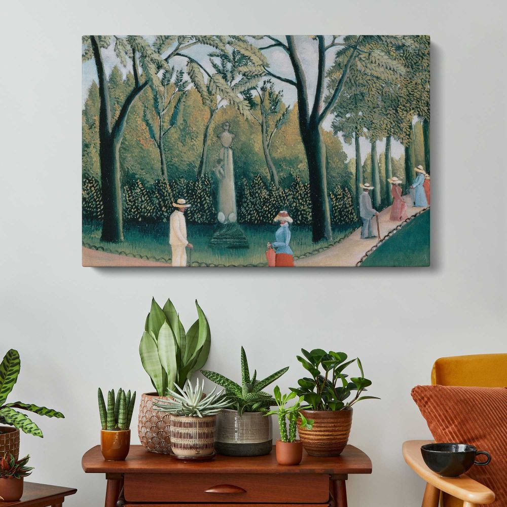 The Luxembourg Gardens. Monument to Shopin by Henri Rousseau - single-panel canvas displayed above a console table