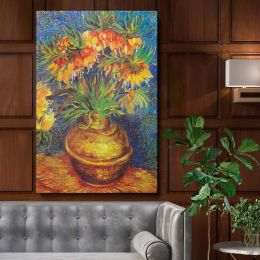 Fritillaries in Copper Vase by Van Gogh - Floral Still Life Artwork