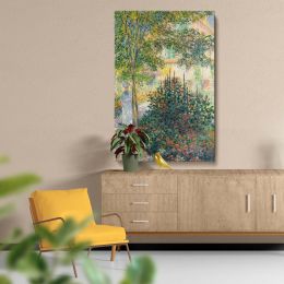 Camille Monet in the Garden at Argenteuil - Outdoor Floral Scene By Claude Monet 