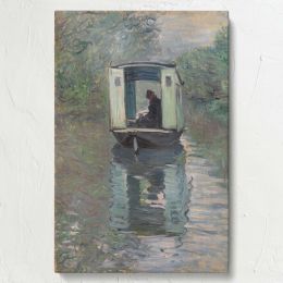 The Studio Boat - Impressionist River Scene By Claude Monet 