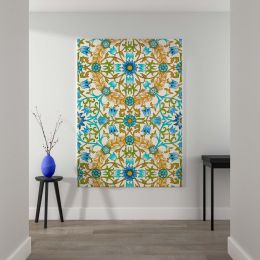 Vine - Elegant Gold and Blue Botanical Art By William Morris 