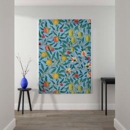 Four Fruits Pattern - Botanical Fruit Design with Peaches and Pomegranates By William Morris 