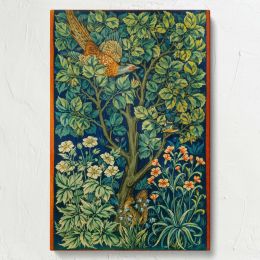 Cock Pheasant - Woodland Birds and Flowers Design By William Morris & John Henry Dearle 