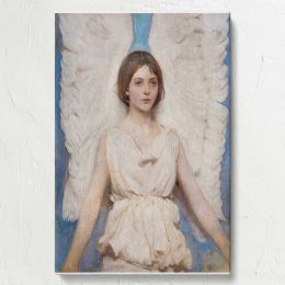 Angel - Divine Figure in White Robes By Abbott Handerson Thayer 