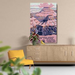 Grand Canyon National Park - 1938 Poster with Pink Cliffs By Chester Don Powell 