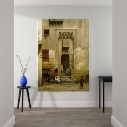 The Courtyard of a House in Cairo - Egyptian Street Scene By Willem de Famars Testas 