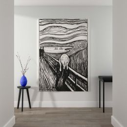 The Scream - Black and White Expressionist Print By Edvard Munch 
