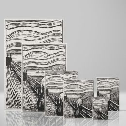 The Scream - Black and White Expressionist Print By Edvard Munch 