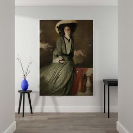 Mrs. John White Alexander - Seated Lady in Wide Hat By John White Alexander 