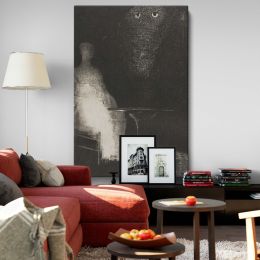 I Continued to Gaze on the Chair - Surreal Misty Figure By Odilon Redon 